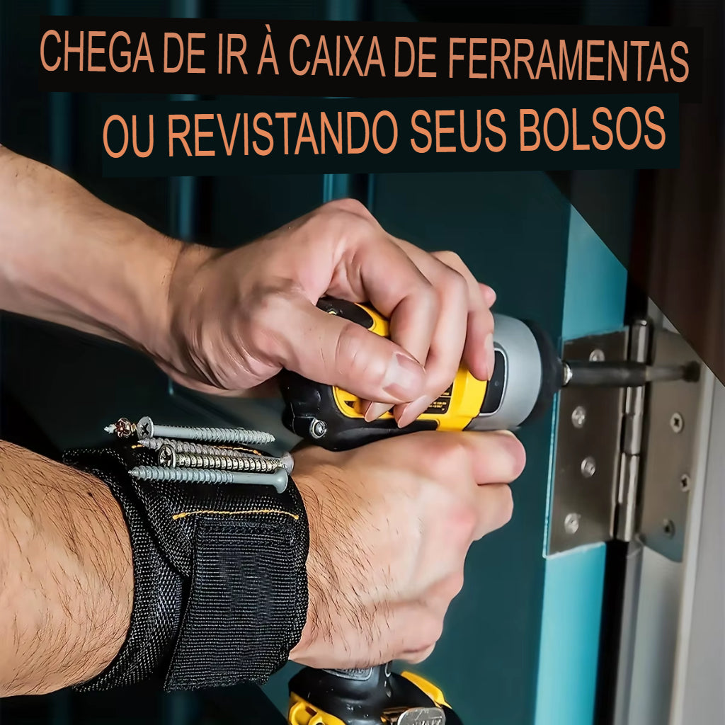 Pulseira magnética para segurar parafusos, pregos, brocas de perfuração, cintos de suporte de ferramenta de pulso com ímãs fortes, gadgets legais para homens, mulheres