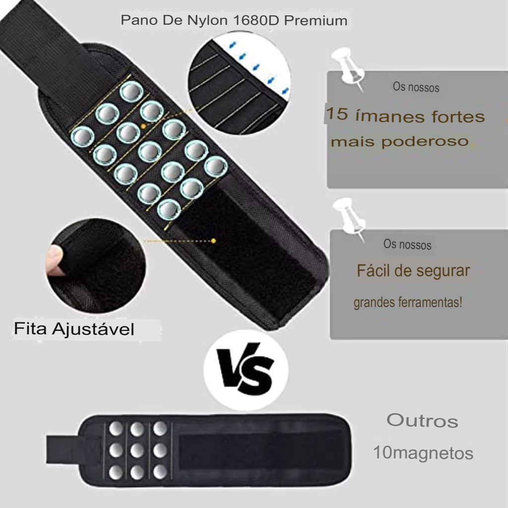 Pulseira magnética para segurar parafusos, pregos, brocas de perfuração, cintos de suporte de ferramenta de pulso com ímãs fortes, gadgets legais para homens, mulheres