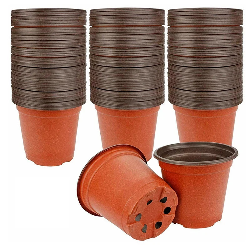 Kit com 75 Vasos Plásticos de 10cm para Mudas e Suculentas