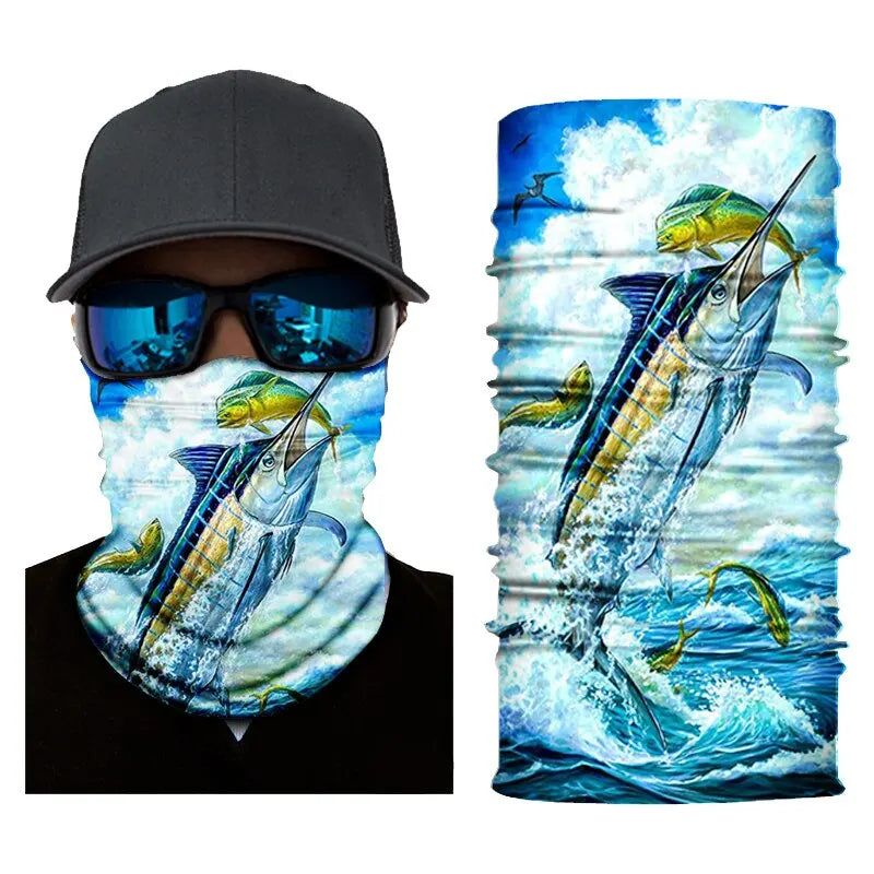 Lenços sem costura 4 pçs protetor solar de pesca máscaras faciais proteção uv à prova de vento respirável pescoço tubos magia bandana buffs para ciclismo