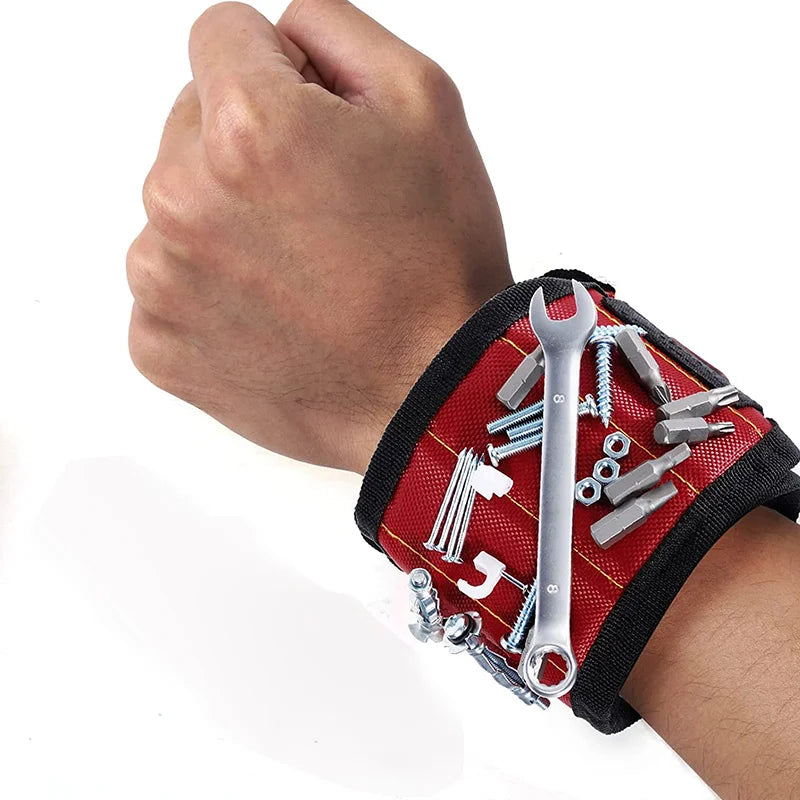 Pulseira magnética para segurar parafusos, pregos, brocas de perfuração, cintos de suporte de ferramenta de pulso com ímãs fortes, gadgets legais para homens, mulheres