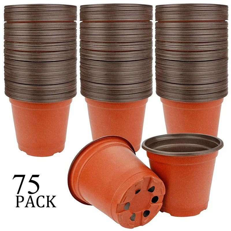 Kit com 75 Vasos Plásticos de 10cm para Mudas e Suculentas