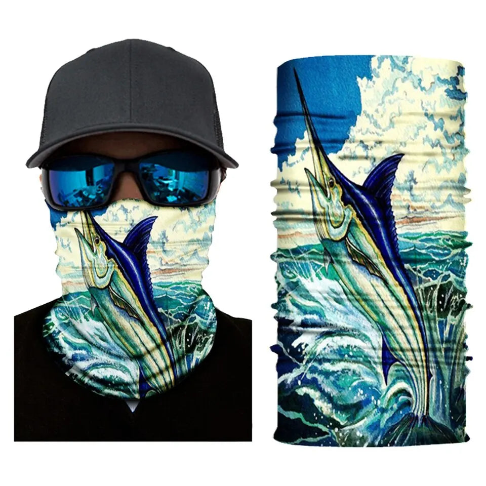 Lenços sem costura 4 pçs protetor solar de pesca máscaras faciais proteção uv à prova de vento respirável pescoço tubos magia bandana buffs para ciclismo