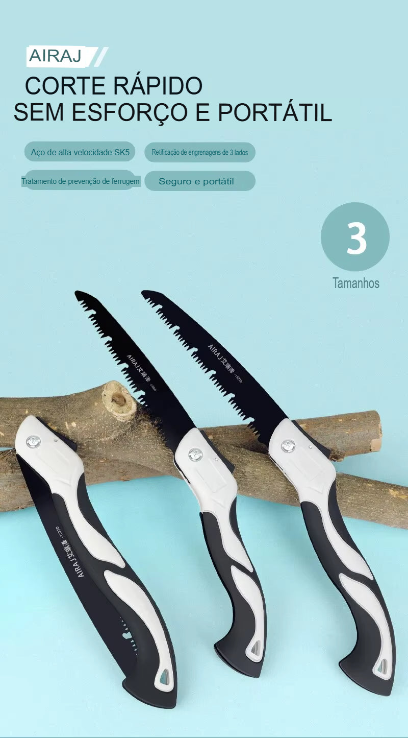 AIRAJ-Woodworking Folding Saw, Prunch Saw, Helicóptero De Árvore, Ferramentas Manuais, Sharp, Multifuncional, Camping, Jardim