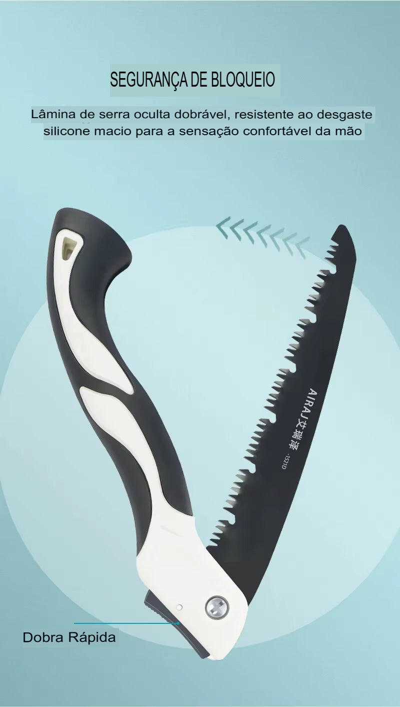 AIRAJ-Woodworking Folding Saw, Prunch Saw, Helicóptero De Árvore, Ferramentas Manuais, Sharp, Multifuncional, Camping, Jardim