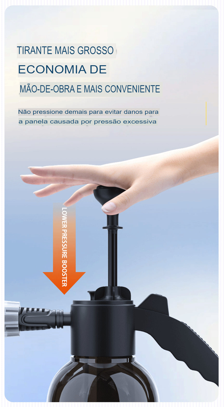 SEAMETAL-Pulverizador De Espuma De Bomba Manual, Lavadora Pneumática, Espuma De Neve, Alta Pressão, Garrafa De Spray De Lavagem De Carro, Limpeza Doméstica, 2L