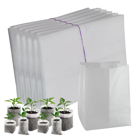 Berçário biodegradável cresce sacos, bolsa de tecido, mudas de plantas potes, ecológico, bolso de aeração para flores e vegetais crescem, 100PCs