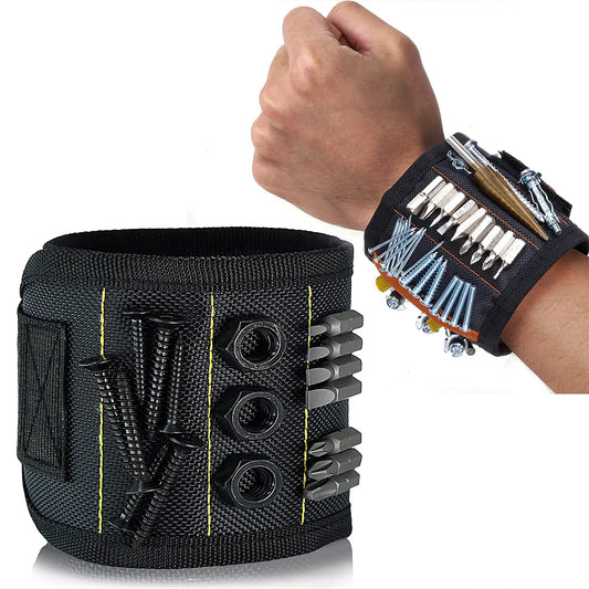 Pulseira magnética para segurar parafusos, pregos, brocas de perfuração, cintos de suporte de ferramenta de pulso com ímãs fortes, gadgets legais para homens, mulheres
